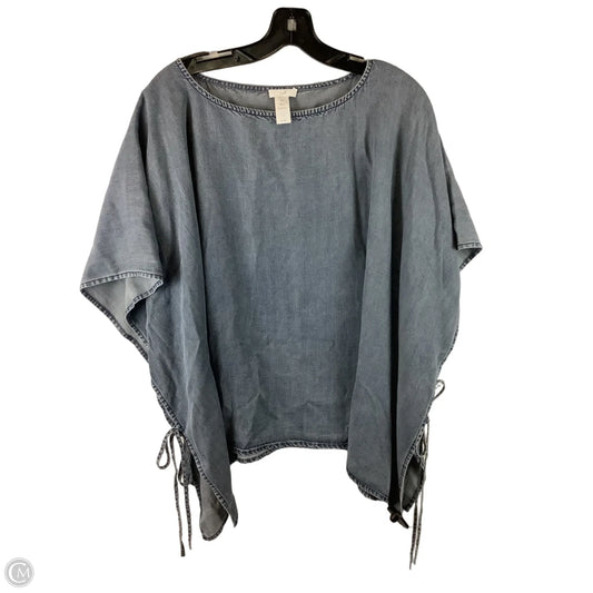 Top Short Sleeve By J. Jill In Blue Denim, Size: M