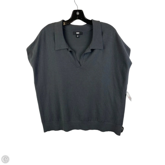 Top Short Sleeve By Dkny In Grey, Size: Xxl