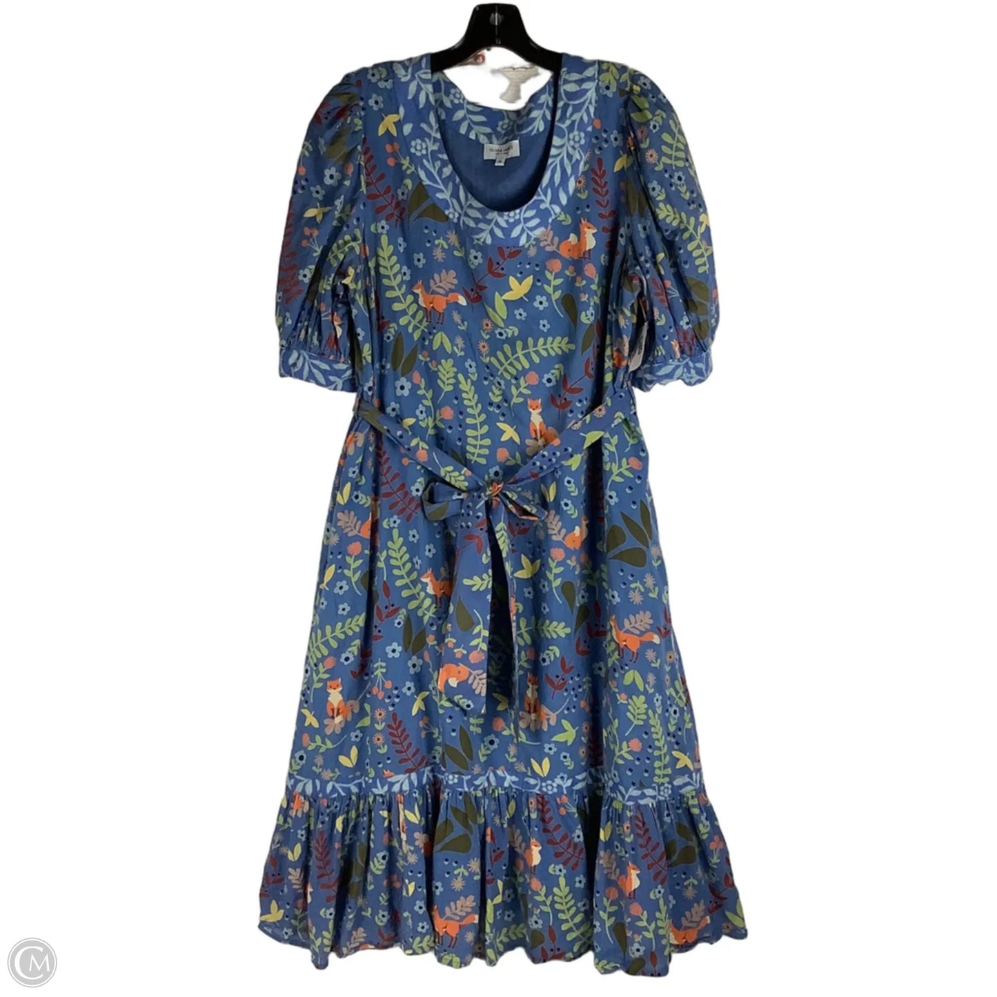 Dress Casual Midi By Cmc In Blue, Size: Xl