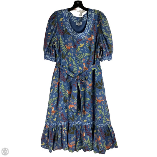 Dress Casual Midi By Cmc In Blue, Size: Xl