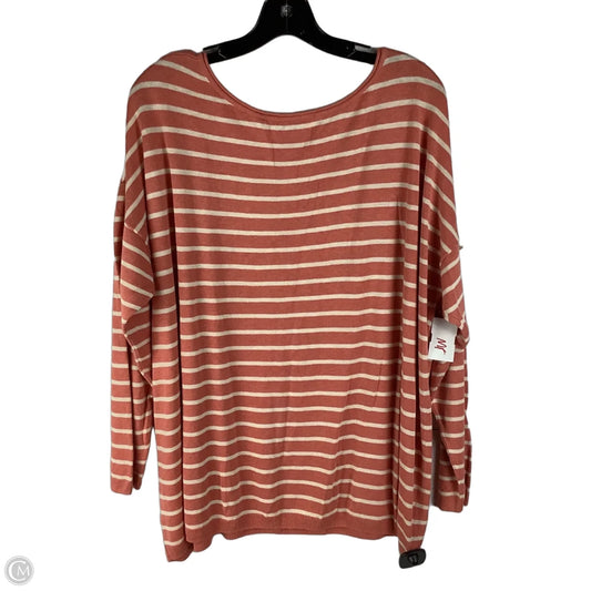 Top 3/4th Sleeve By Talbots In Striped Pattern, Size: 2x