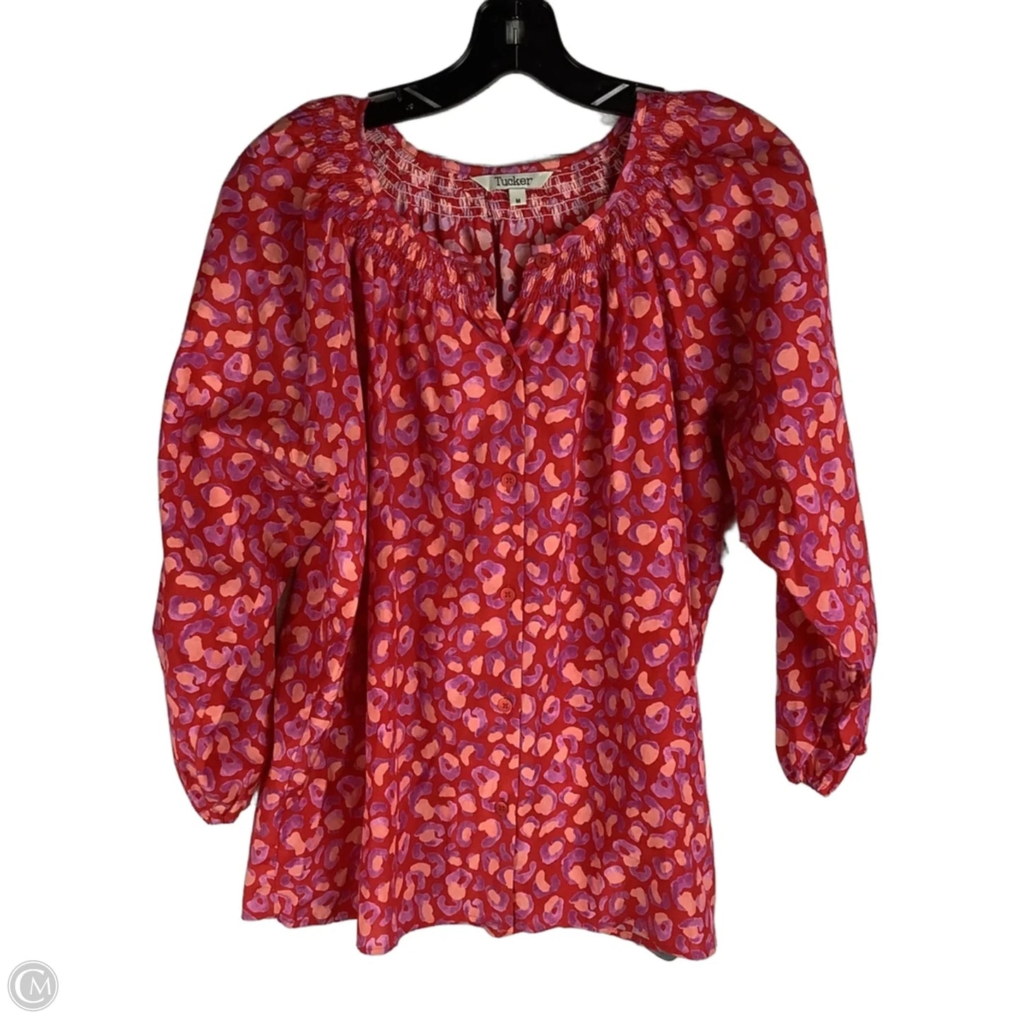 Top Long Sleeve By Tucker In Animal Print, Size: M