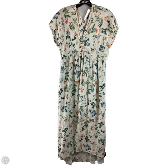 Dress Casual Maxi By Saks Fifth Avenue In Floral Print, Size: L