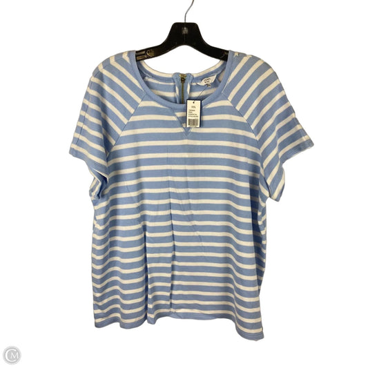 Top Short Sleeve By Crown And Ivy In Striped Pattern, Size: Xxl