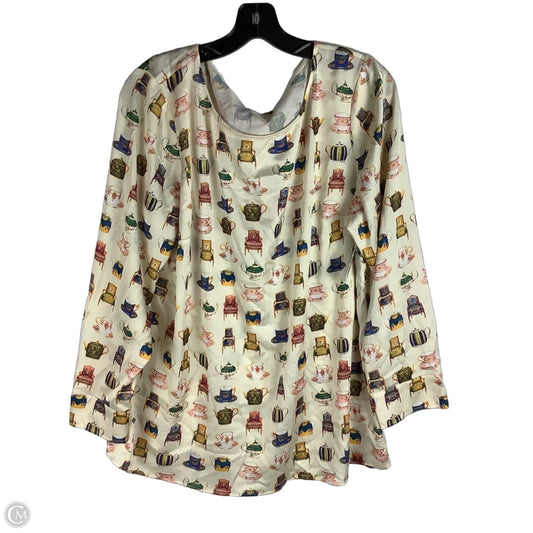 Top Long Sleeve By Talbots In Multi-colored, Size: 1x