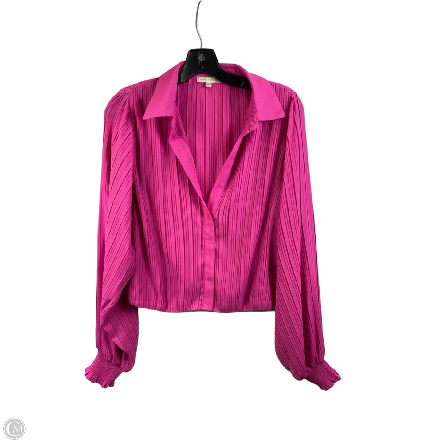 Top Long Sleeve By Flying Tomato In Pink, Size: L
