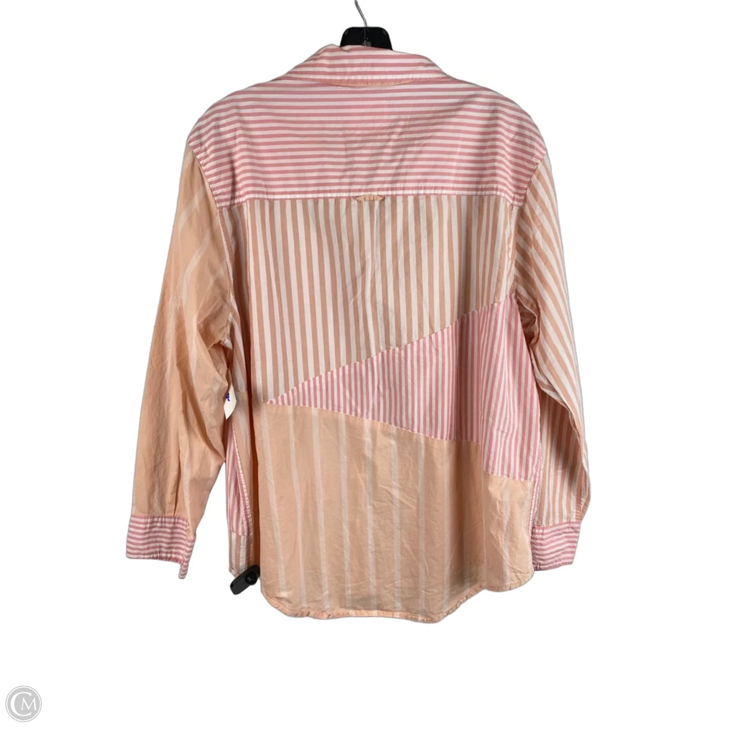 Top Long Sleeve By Aerie In Orange & Pink, Size: M