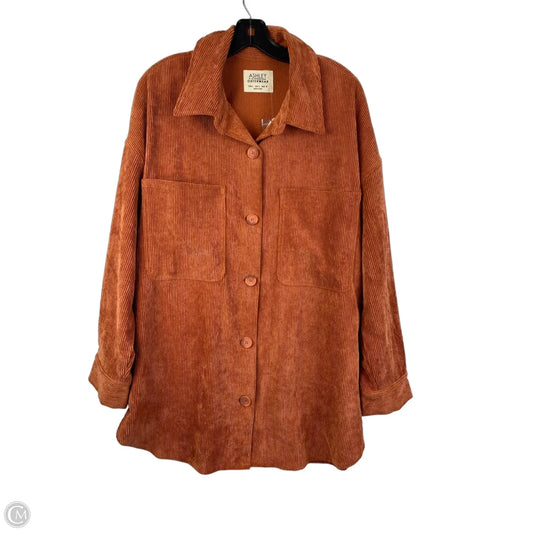 Jacket Shirt By Ashley In Orange, Size: L