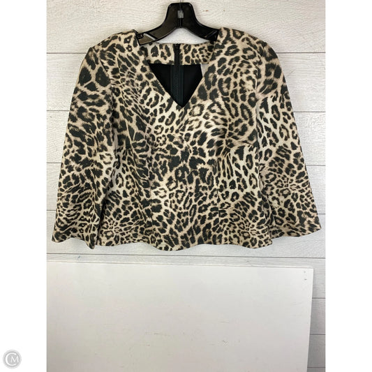 Top Long Sleeve By Cabi In Animal Print, Size: S