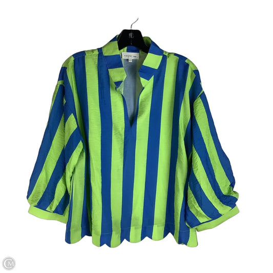 Top Long Sleeve By Entro In Striped Pattern, Size: L