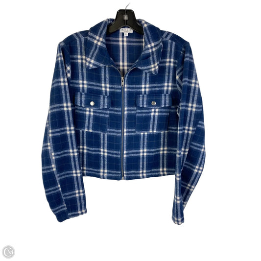 Jacket Shirt By Clothes Mentor In Plaid Pattern, Size: S