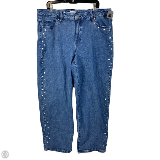 Jeans Boyfriend By Ava & Viv In Blue Denim, Size: 18