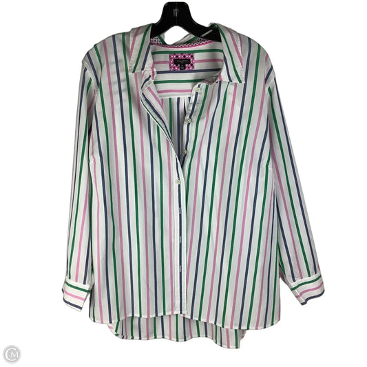 Top Long Sleeve By Talbots In Striped Pattern, Size: 2x
