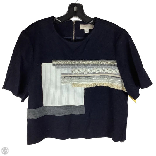 Top Short Sleeve By Cmb In Navy, Size: L