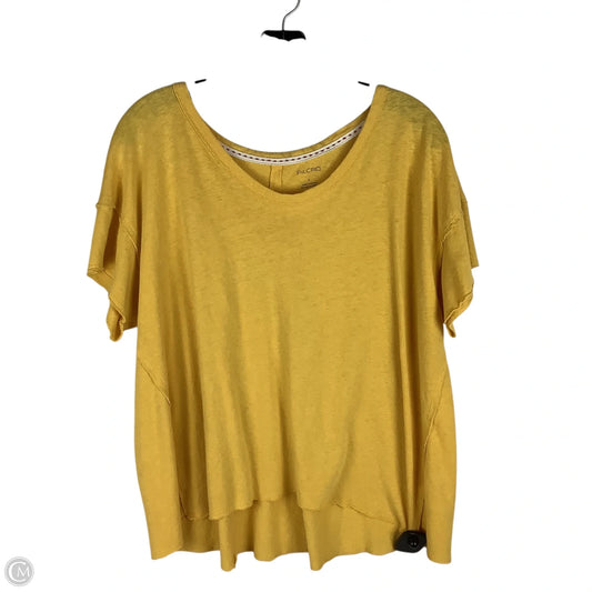 Top Short Sleeve Basic By Pilcro In Yellow, Size: L