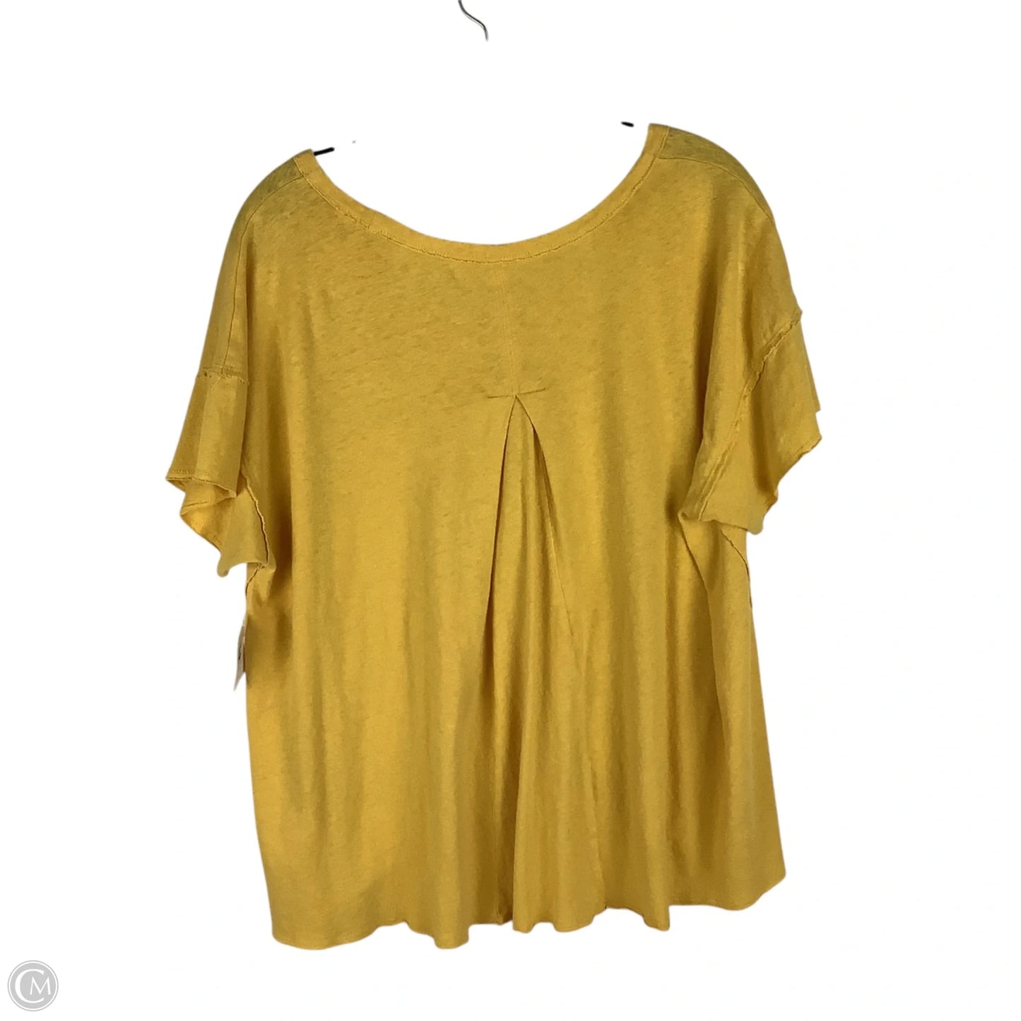 Top Short Sleeve Basic By Pilcro In Yellow, Size: L