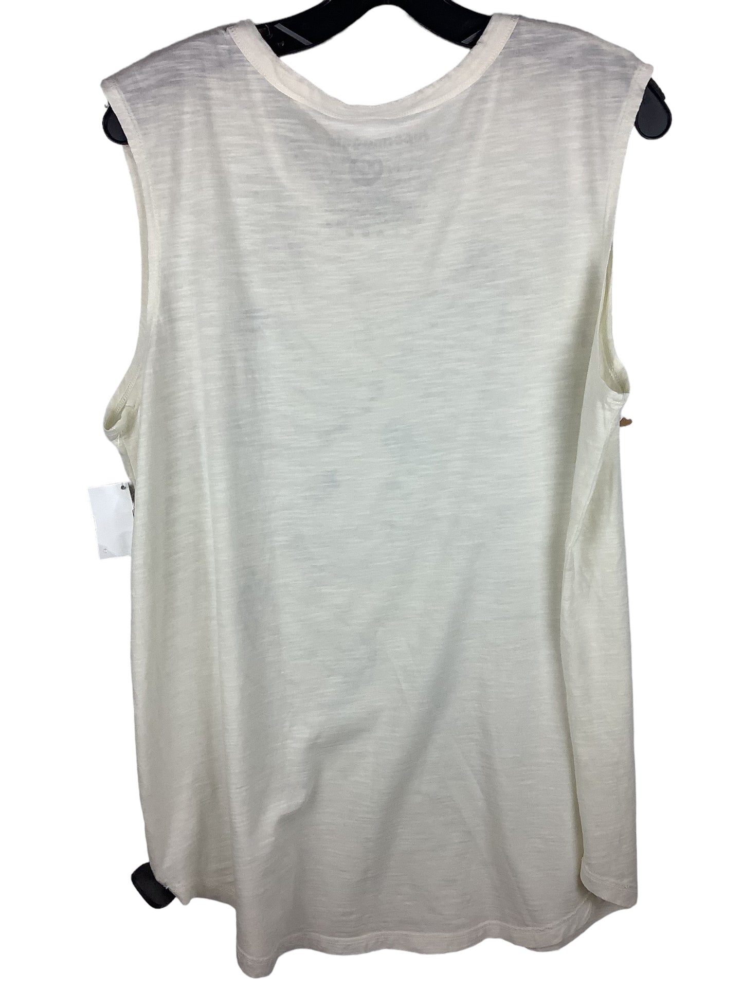 Top Short Sleeve Basic By Clothes Mentor In Cream, Size: Xl