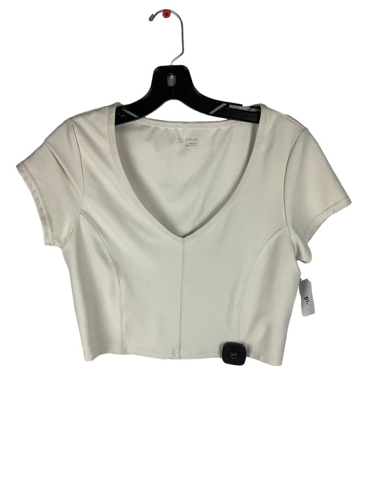 Athletic Top Short Sleeve By Aerie In Cream, Size: L