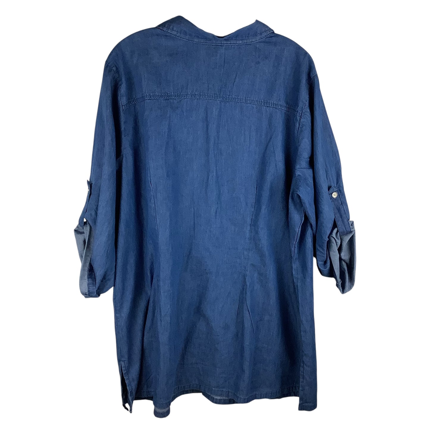 Top Long Sleeve By Mph In Blue, Size: 2x