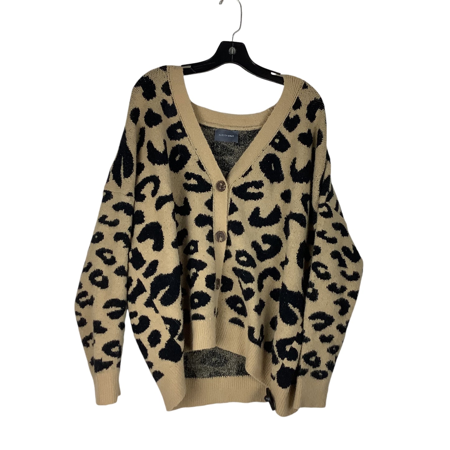 Sweater Cardigan By Cmc In Animal Print, Size: M