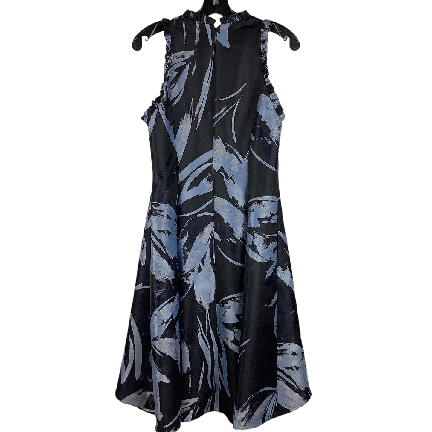 Dress Work By Adrianna Papell In Black & Blue, Size: 8