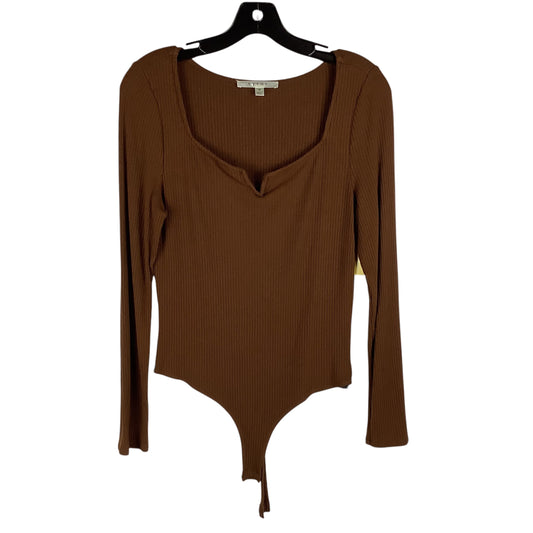 Bodysuit By Cyrus Knits In Brown, Size: M