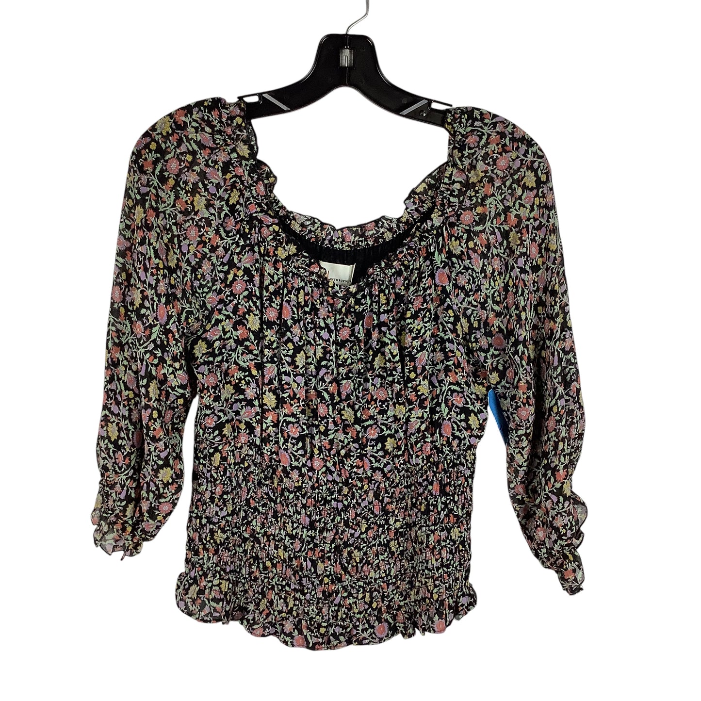 Top Long Sleeve By Anthropologie In Floral Print, Size: M