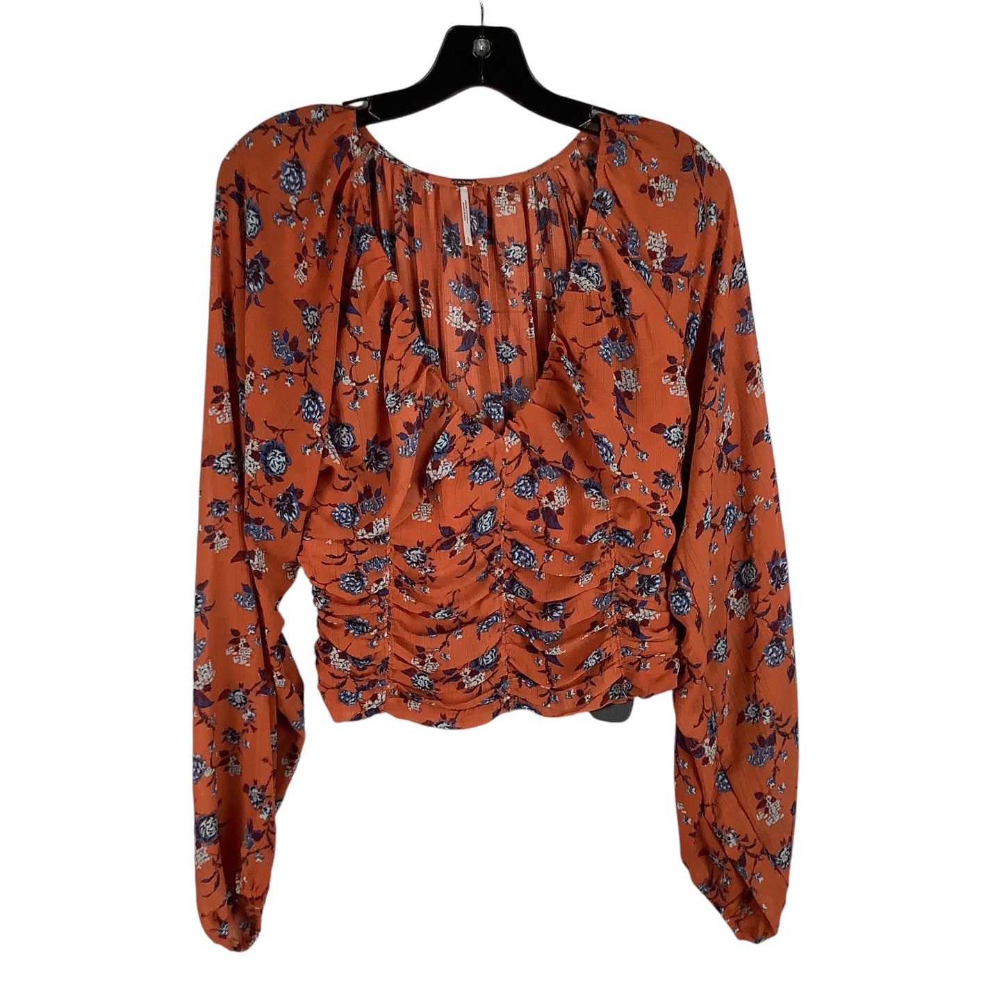 Top Long Sleeve By Free People In Floral Print, Size: S