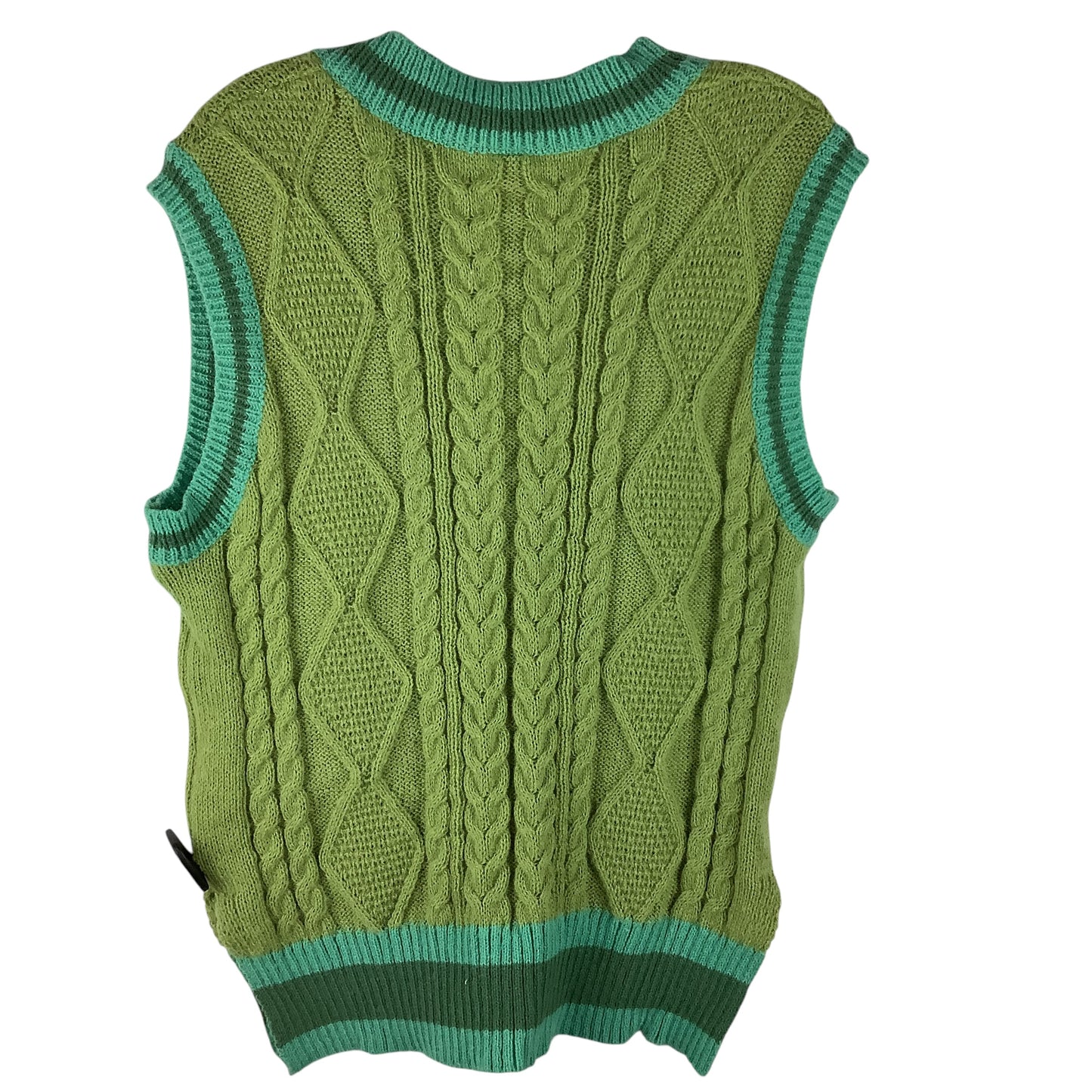 Sweater Short Sleeve By Shein In Green, Size: L