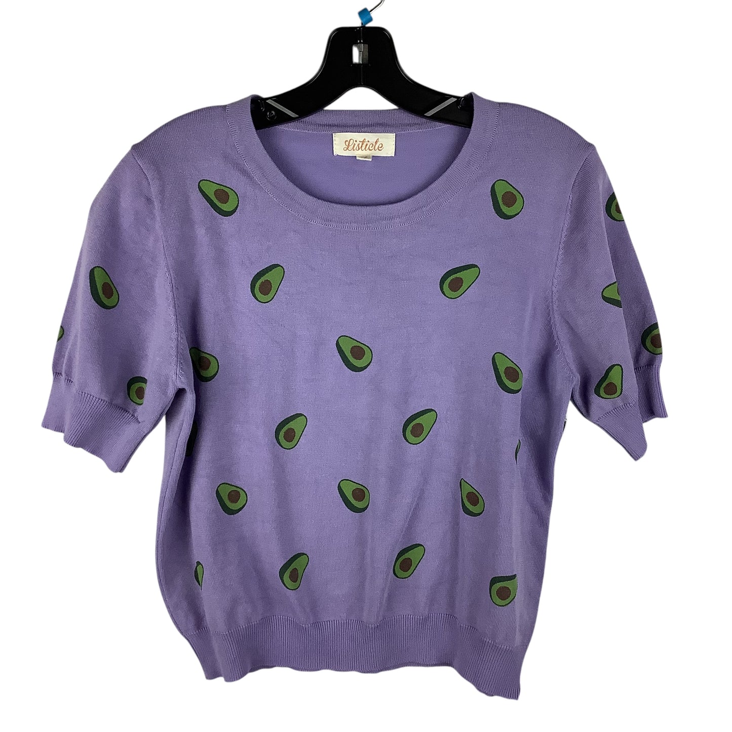 Top Short Sleeve By Listicle In Purple, Size: L