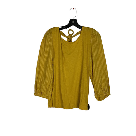 Top Long Sleeve By Loft In Yellow, Size: Xl