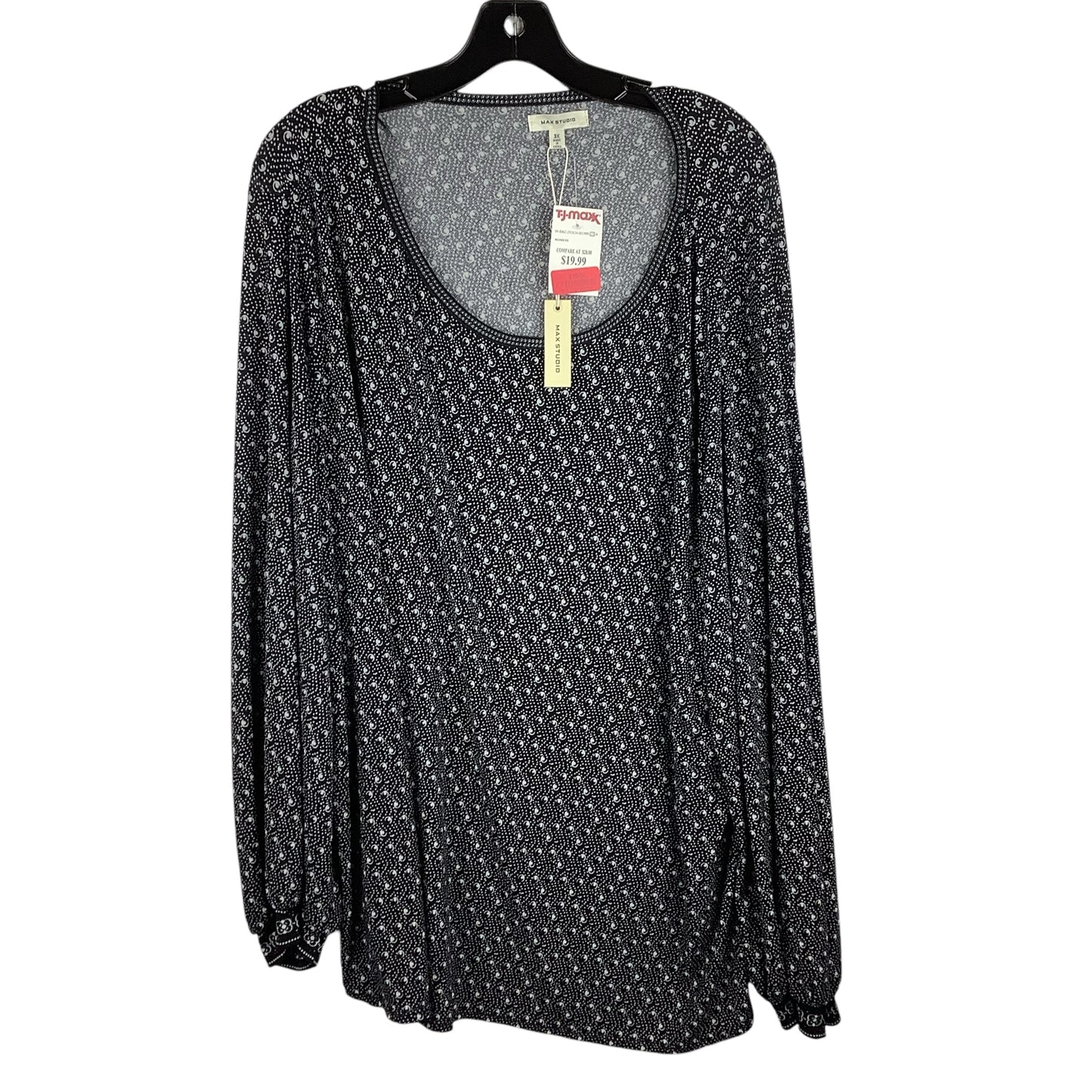 Top Long Sleeve By Max Studio In Black, Size: 3x