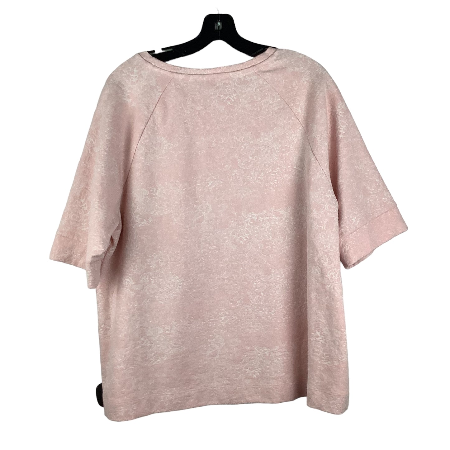 Top Short Sleeve By Loft In Pink, Size: Xl