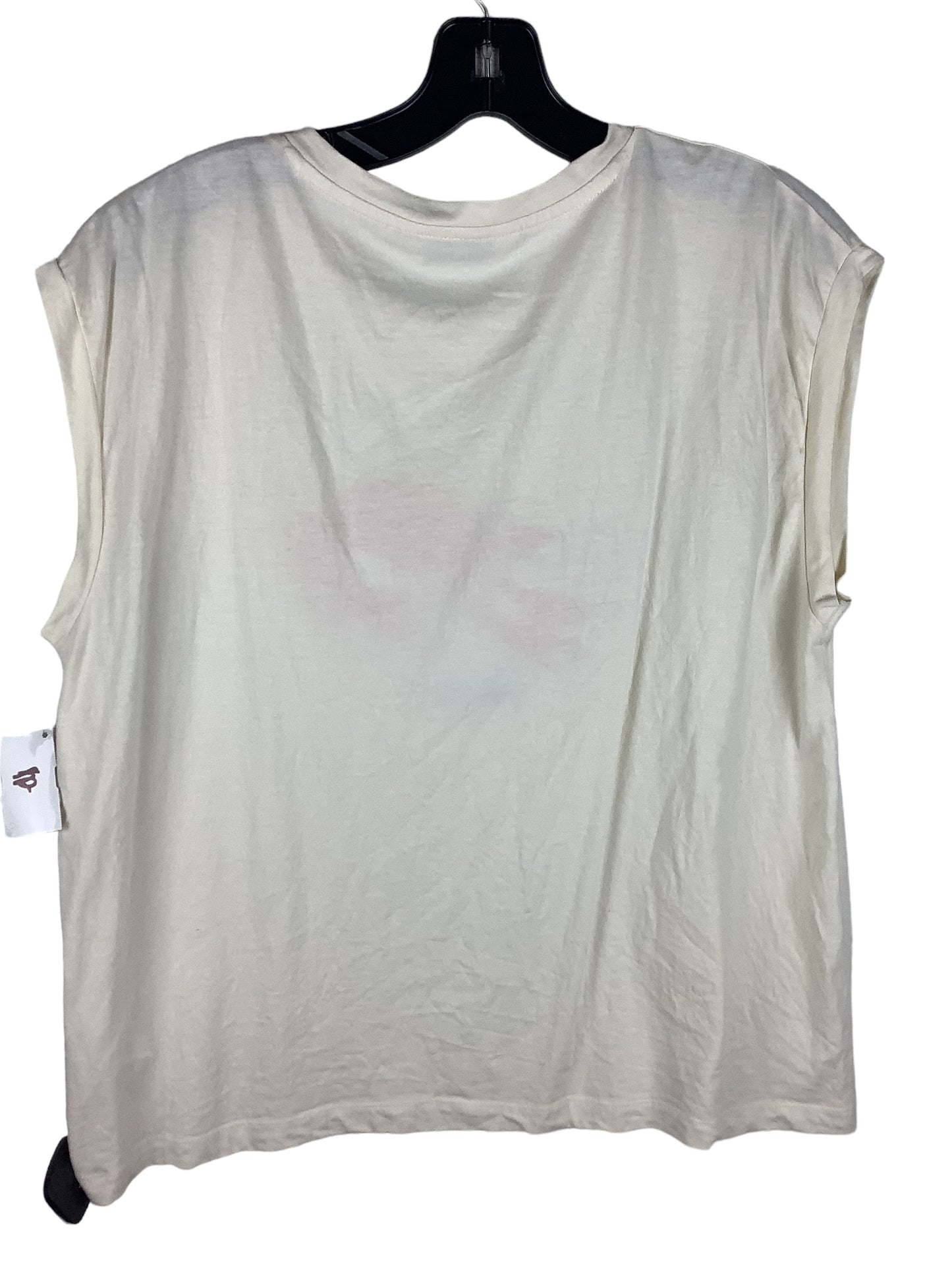 Top Short Sleeve By Clothes Mentor In Cream, Size: L