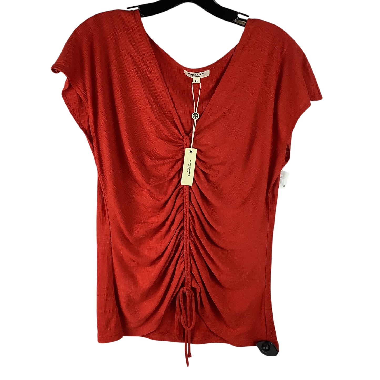 Top Short Sleeve By Max Studio In Red, Size: Xl