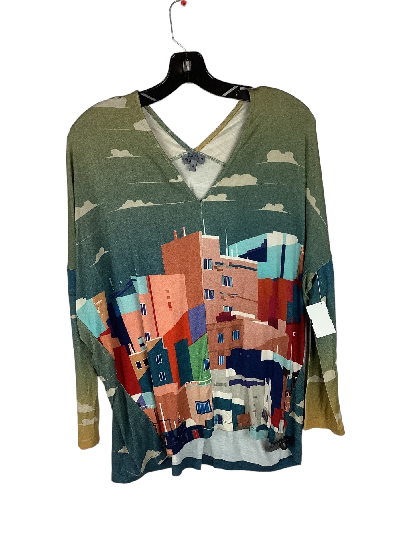 Top Long Sleeve By Conditions Apply In Multi-colored, Size: S