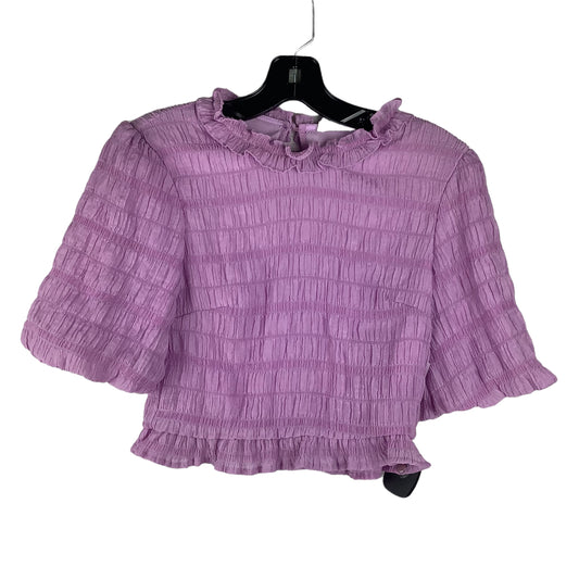 Top Short Sleeve By Vestique In Purple, Size: M