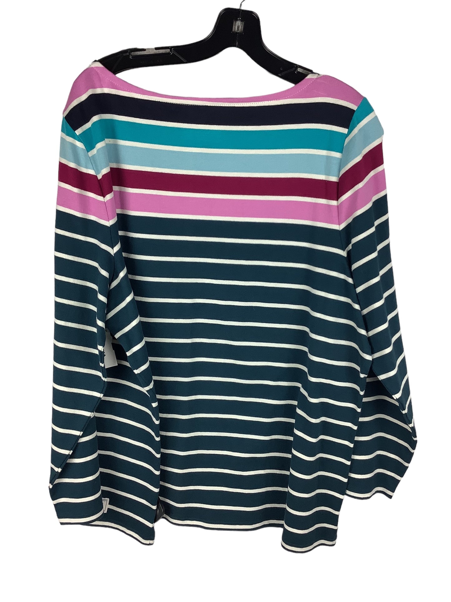 Top Long Sleeve Basic By Talbots In Striped Pattern, Size: 3x