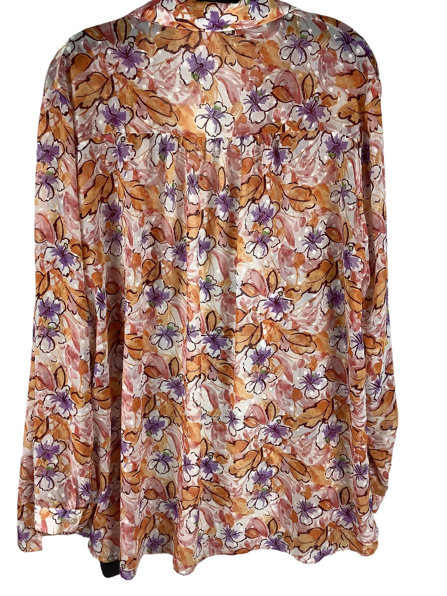 Top Long Sleeve By Clothes Mentor In Floral Print, Size: L