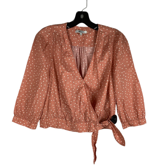 Top Long Sleeve By Madewell In Pink, Size: S