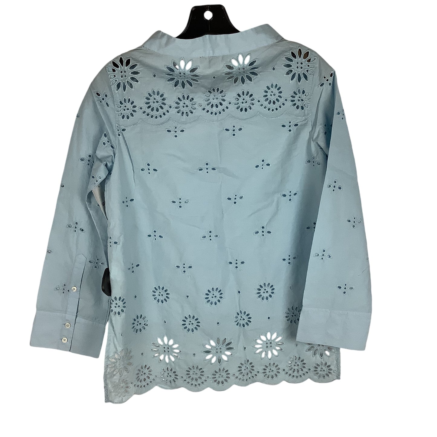 Top Long Sleeve By J. Crew In Blue, Size: 00 petite