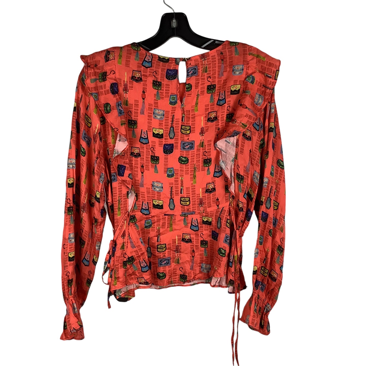 Top Long Sleeve By Clothes Mentor In Orange, Size: L