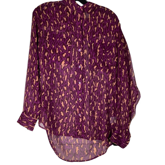 Top Long Sleeve Designer By Equipment In Purple, Size: M