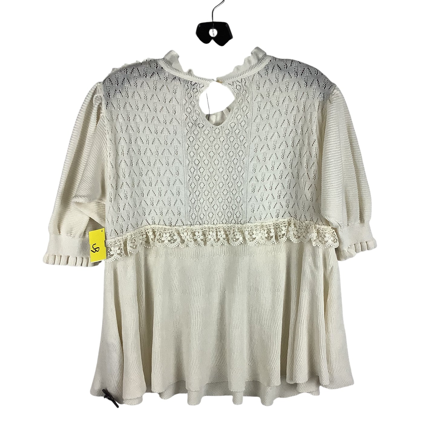 Top Long Sleeve By Zara In Cream, Size: S