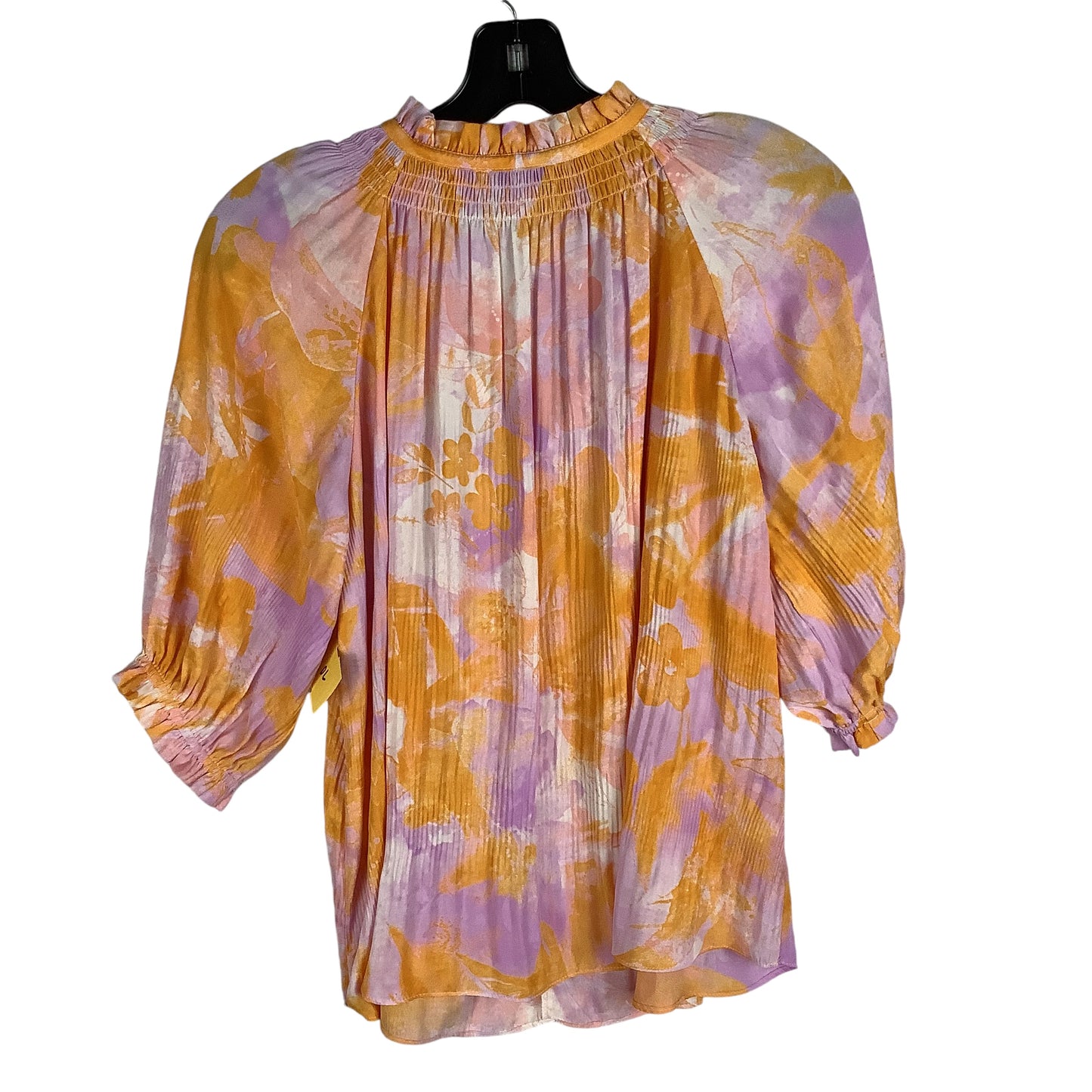 Top Short Sleeve By Current Air In Orange & Pink, Size: S