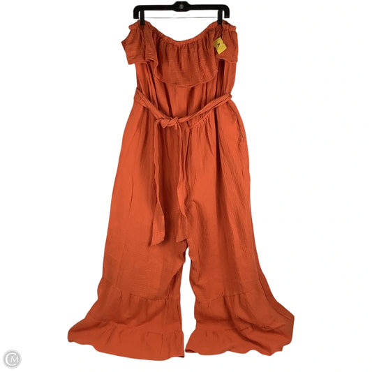 Jumpsuit By Cato In Orange, Size: 3x (22/24W)