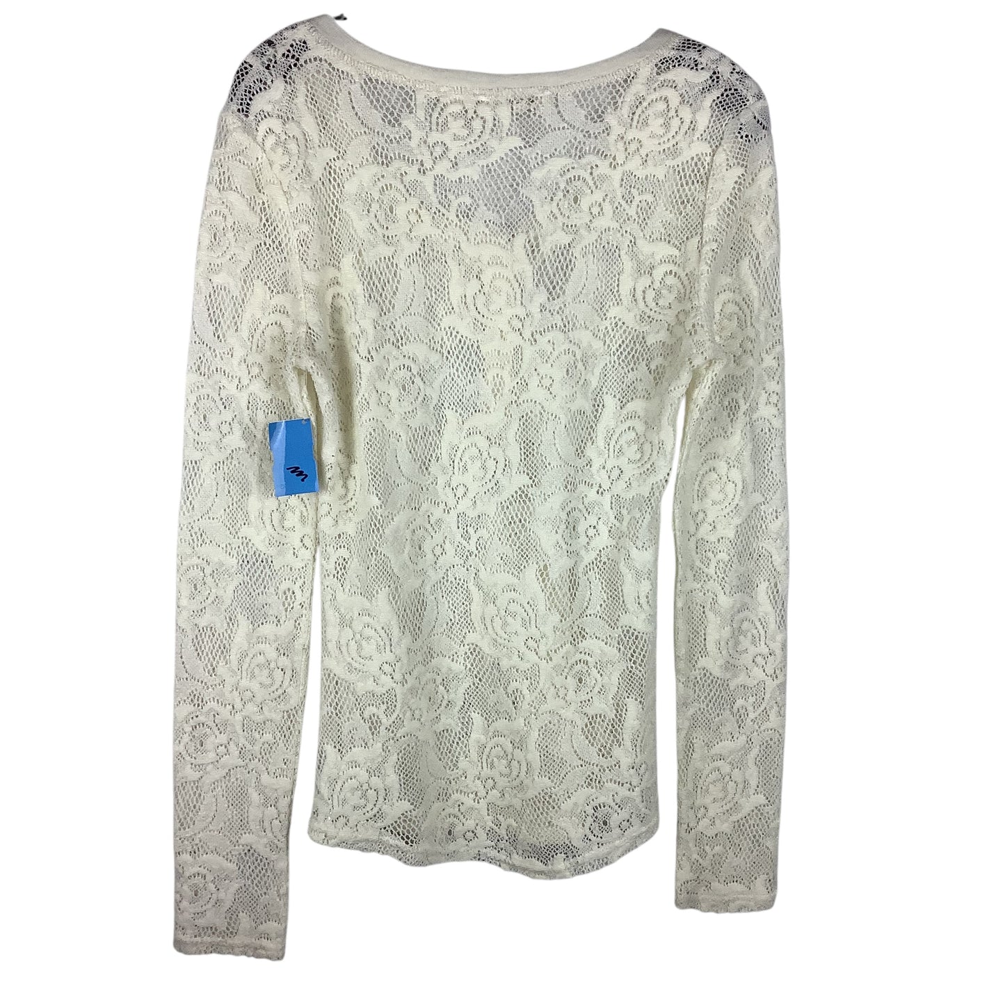 Top Long Sleeve By Miss Me In Cream, Size: M