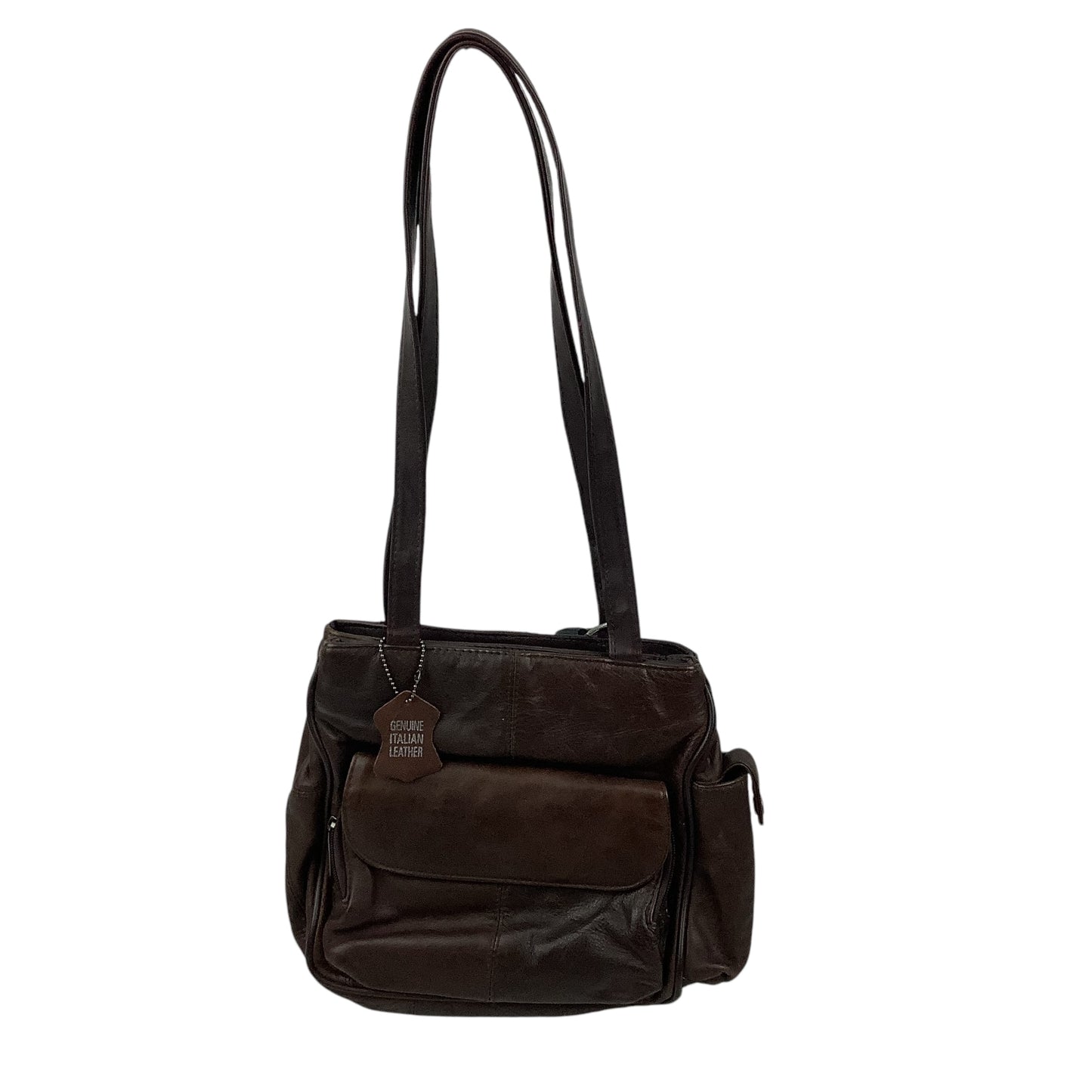 Handbag Leather By Clothes Mentor, Size: Medium