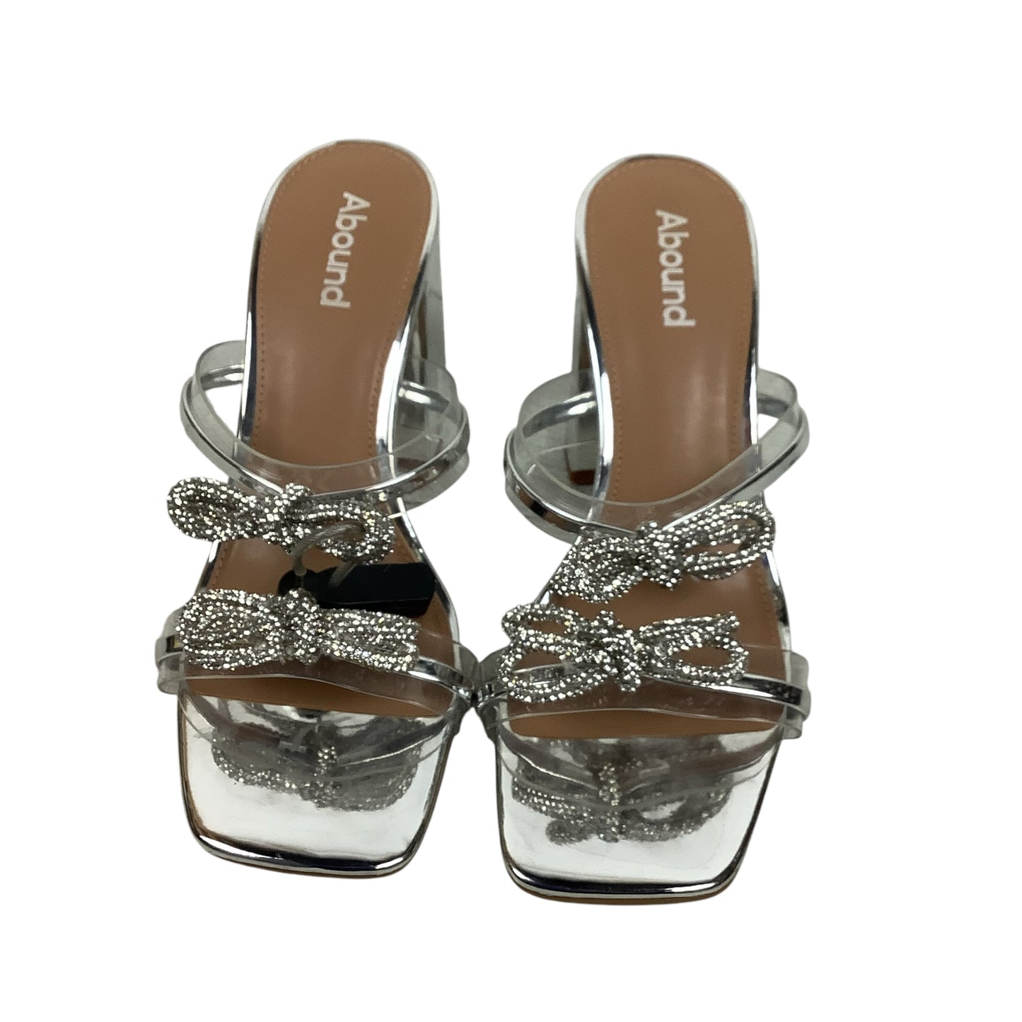 Sandals Heels Block By Abound In Silver, Size: 7.5