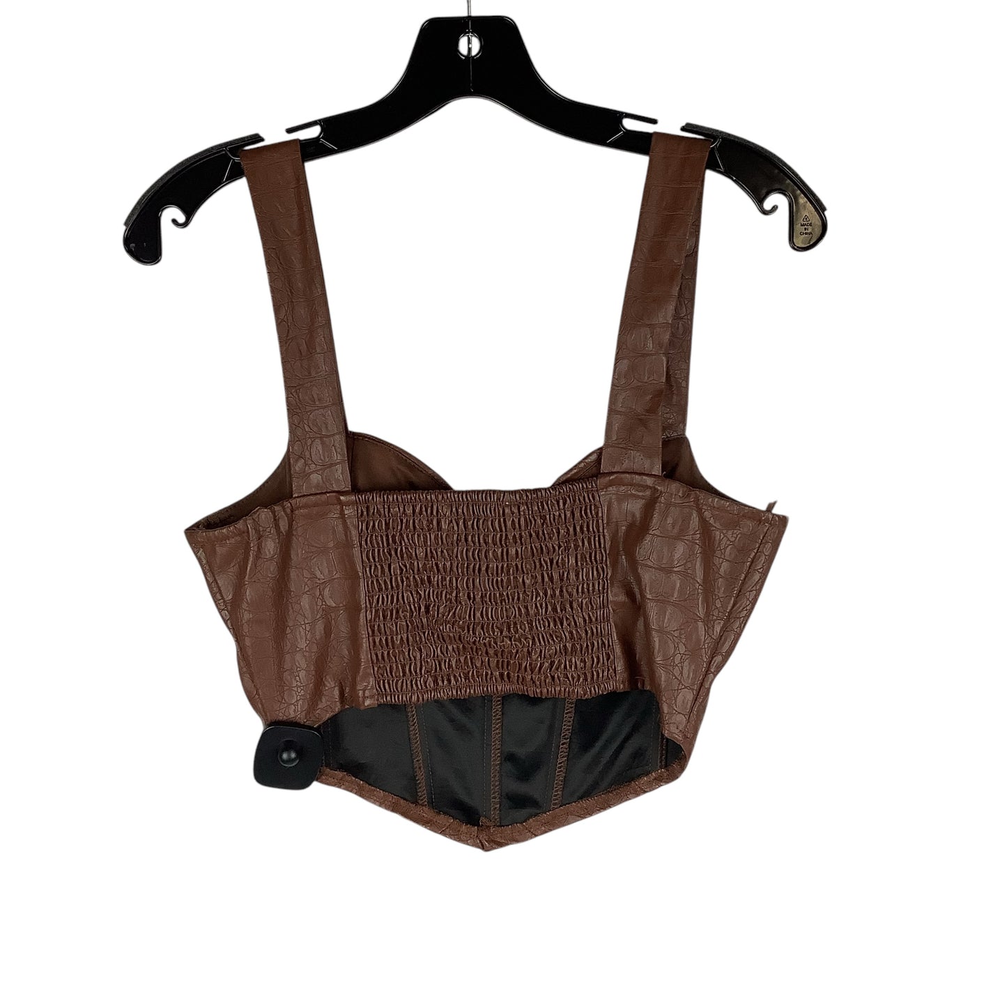 Top Sleeveless By Clothes Mentor In Brown, Size: M